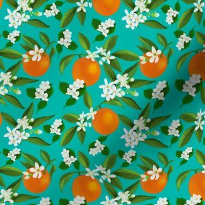 Orange Blossoms and Jasmine-- Teal