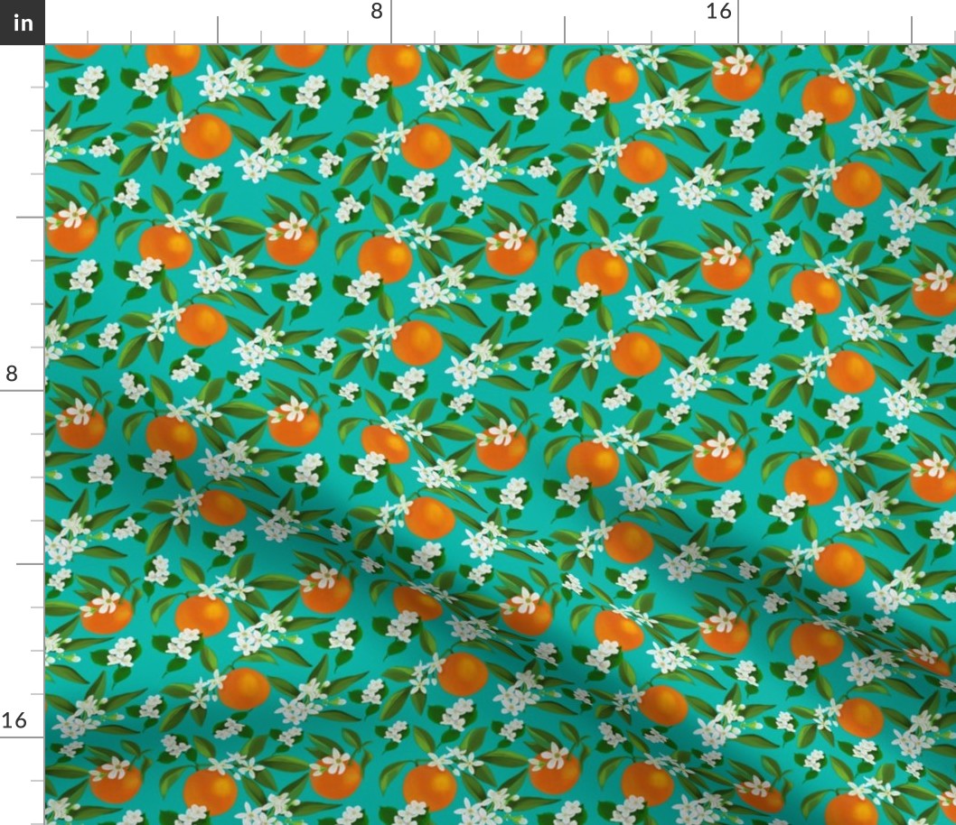 Orange Blossoms and Jasmine-- Teal