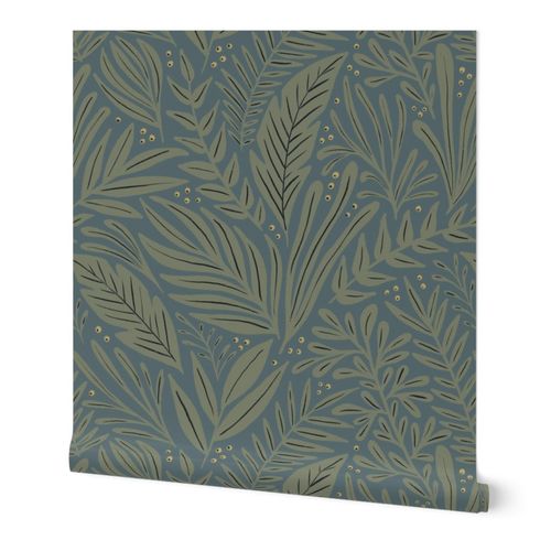 Annette (sage green) Wallpaper | Spoonflower