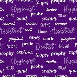 Dental words - purple