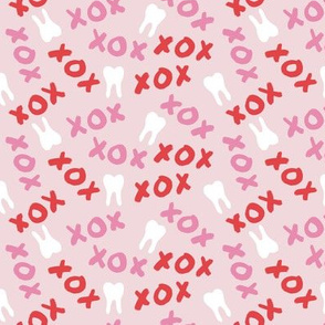 XOX teeth - dental valentines fabric