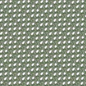 Jungle Pattern | White & Green Arch Illustrated Print