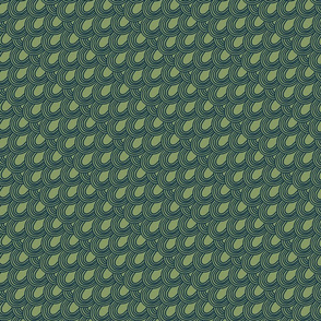 Jungle Pattern | Blue & Green Arch Illustrated Print