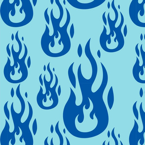 Blue Flames Aesthetic EGirl Fire Combustion Y2K Hot Burning