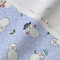 Holly Jolly Snowmen Light Blue