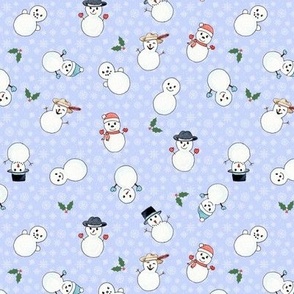 Holly Jolly Snowmen Light Blue