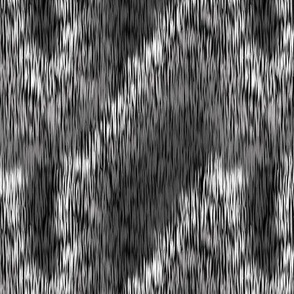 abstract brush pattern, modern, black, white, gray, fur-like texture, cosplay, costuming