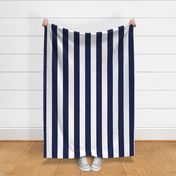 classic 3 inch wide stripes navy blue white