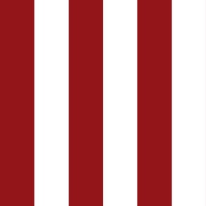 classic 3 inch wide stripes red white, minimalist, large scale, christmas, vertical
