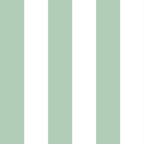 classic 3 inch wide stripes sage white