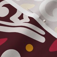 Music notes - burgundy - largescale