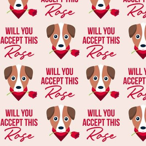 Will You Accept This Rose Dog Red