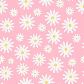 Flower Daisies on Pink