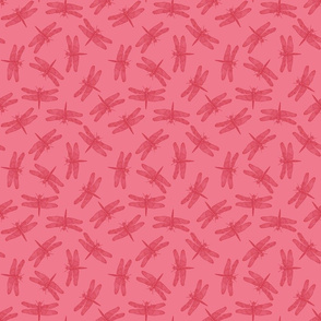 Tossed Vintage Dragonfly Pattern in Pink