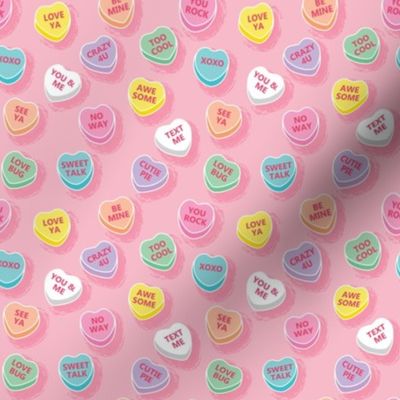 tiny conversation candy hearts