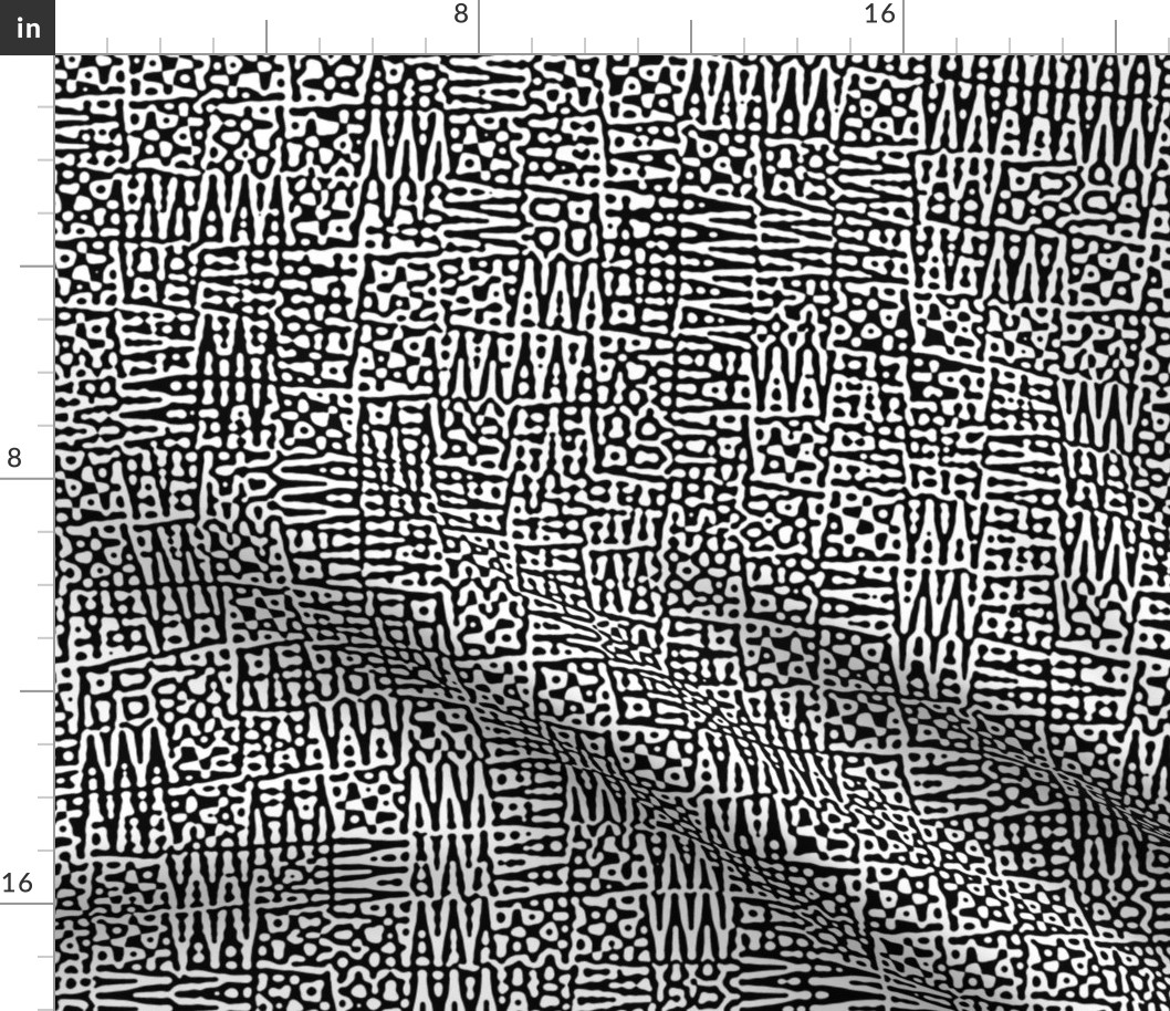 zigzag Turing pattern 1 -  black and white