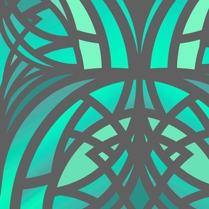 GREEN ART DECO PATTERN 24