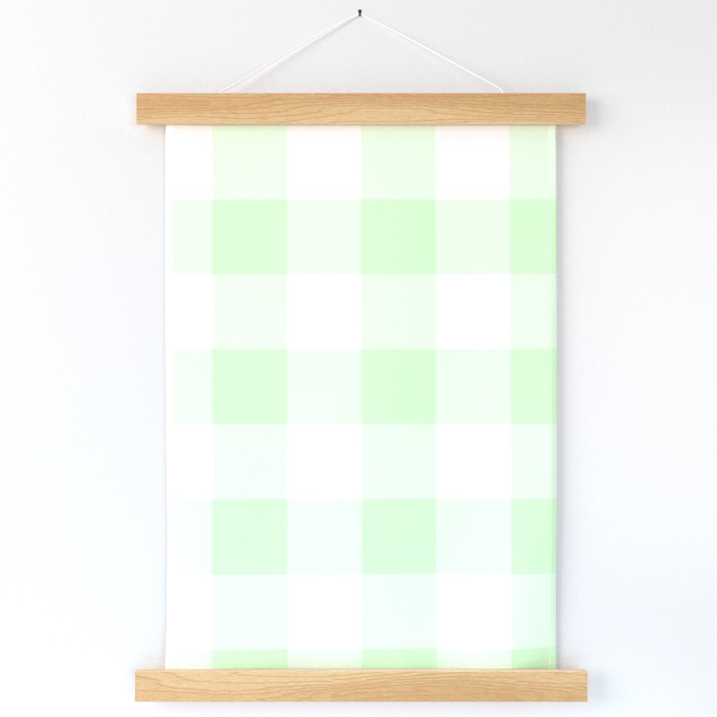 Pastel Green Buffalo Check - Large Scale Gingham Plaid