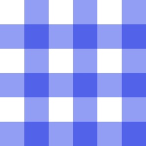 Periwinkle Blue Buffalo Check - Large Scale Gingham Plaid