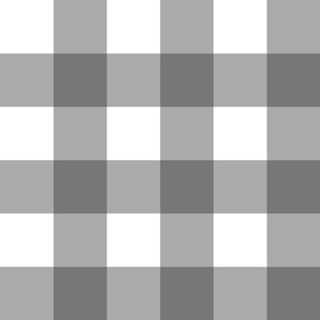 Gunmetal Gray Buffalo Check - Large Scale Gingham Plaid