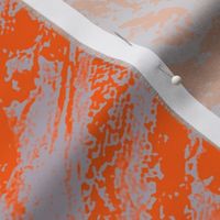 Orange Silver Gray Floral Abstract Oversize