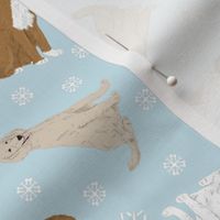 Tiny Golden Doodles - winter snowflakes