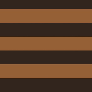 Large Dark Cocoa Awning Stripe Pattern Horizontal in Cinnamon Spice