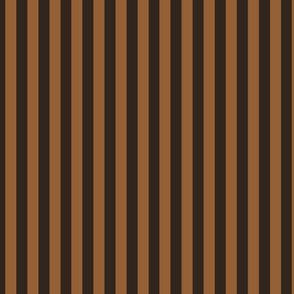 Dark Cocoa Bengal Stripe Pattern Vertical in Cinnamon Spice