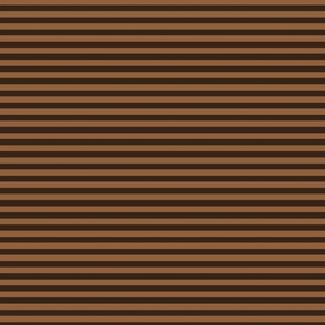 Small Dark Cocoa Bengal Stripe Pattern Horizontal in Cinnamon Spice