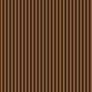 Small Dark Cocoa Bengal Stripe Pattern Vertical in Cinnamon Spice