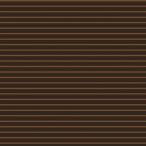 Small Dark Cocoa Pin Stripe Pattern Horizontal in Cinnamon Spice