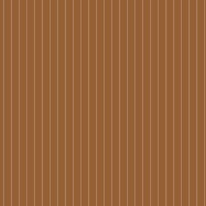 Small Cinnamon Spice Pin Stripe Pattern Vertical in Almond Color