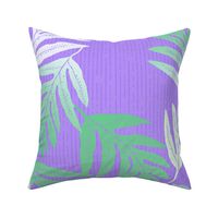 Jumbo Tropical fern-green purple-bkgrd