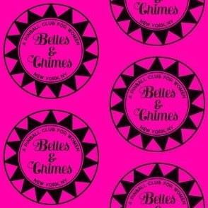 Belles Chimes NYC Pop Bumper Black on Pink Crop