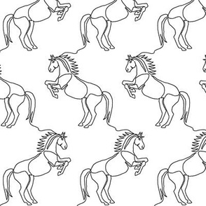  horse continuous line B reverse 