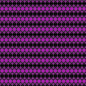 Wellspring - Star Alatyr - Ethno Ukrainian Traditional Pattern - Slavic Symbol - 2 Smaller - Hot Pink White on Black