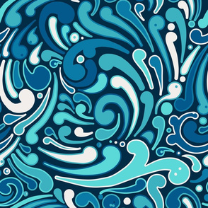    Abstract Waves Pattern, home decor