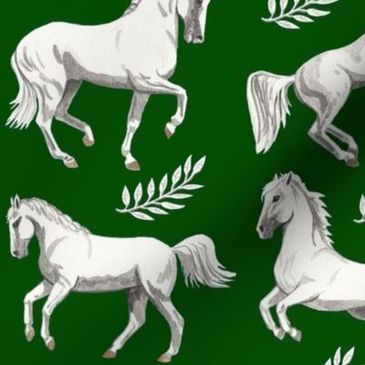 Lipizzan at liberty dark green 18