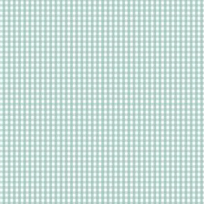 gingham ultra small faded teal
