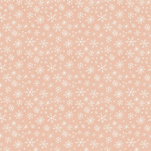 Pink and White Snowflakes Large Print