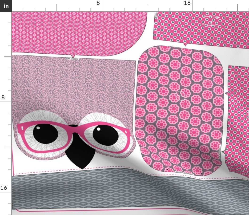 Geeky Owl Bag - PINK! - KONA version