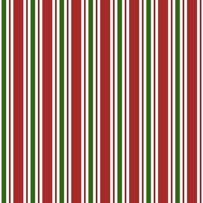Christmas Stripe Red and Green Medium