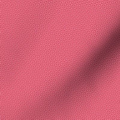 tiny circles in squares in red and pink - Turing pattern 6