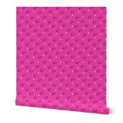 Labrador Retrievers With Tennis Balls Hot Pink Background