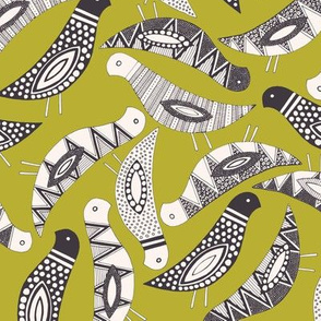 scatter birds lime small