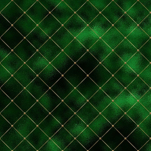 Dark Green Golden Rhombus Geometric Shapes St Patricks Day