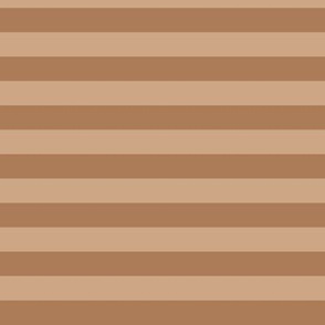 Almond Awning Stripe Pattern Horizontal in Hazelnut Color