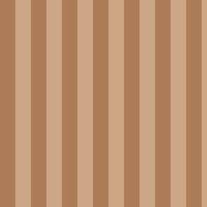 Almond Awning Stripe Pattern Vertical in Hazelnut Color