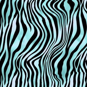 Animal Print Bright Blue Zebra Skin Turquoise Color