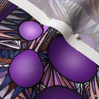 Irregular Circles Abstract 1 PURPLE PURPLE